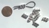 10 11x6mm Silver Spacer Bar with Beading Loop
